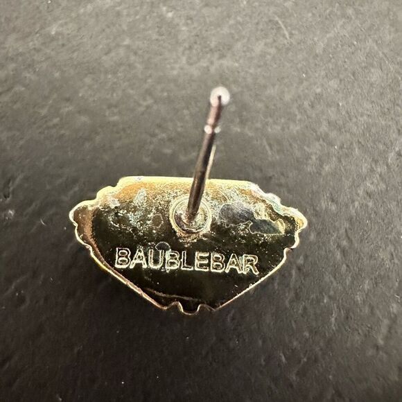 BaubleBar Rhinestone Embellished Geometric Stud Ear Jacket Earrings Gold-tone OS - Picture 3 of 4